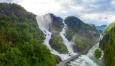 Autorundreisen Norwegen Låtefoss Wasserfall