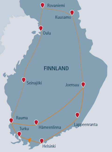 Finnische Südküste & Seenplatte - 9 Tage ab/bis Helsinki