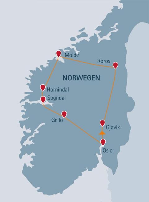 Norwegen kompakt - 7 Tage ab/bis Oslo