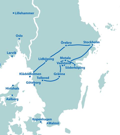 Autoreise inkl. 2 Tage Götakanal - 11 Tage ab/bis Göteborg