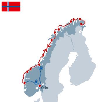 Havila: Highlights der norwegischen Küste - 13 Tage ab Bergen/bis Trondheim