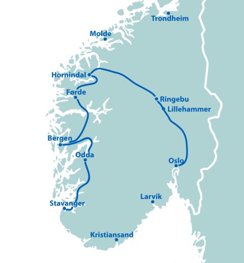 Norwegische Highlights - 11 Tage ab Stavanger/bis Oslo