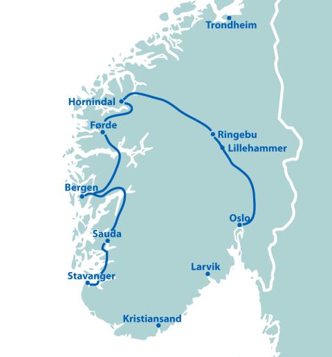 Norwegische Highlights - 11 Tage ab Stavanger/bis Oslo