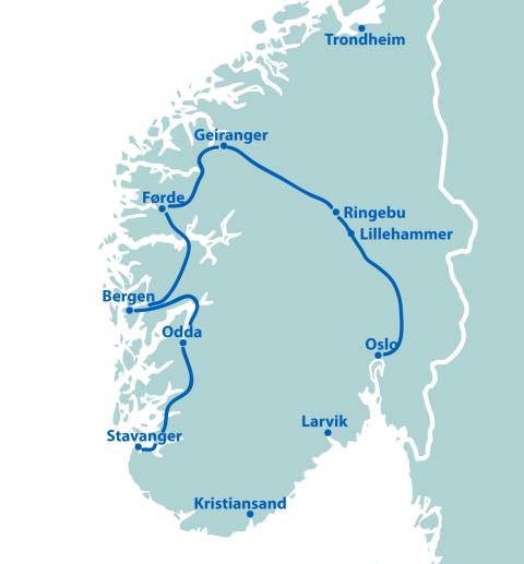 Norwegische Highlights - 11 Tage ab Stavanger/bis Oslo