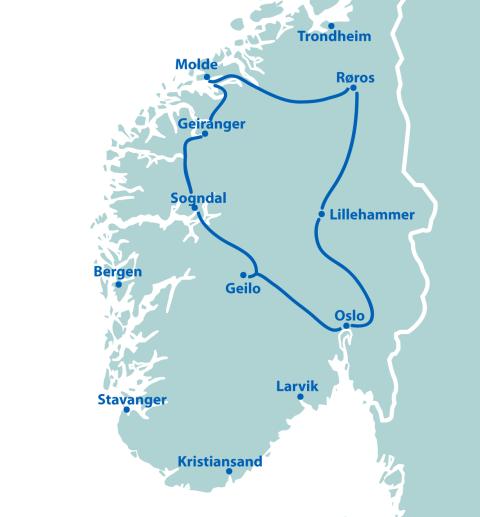Norwegen kompakt - 7 Tage ab/bis Oslo