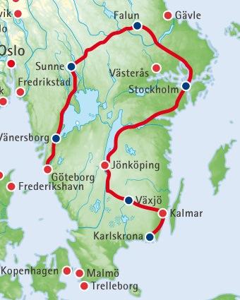 Schwedenreise - 10 Tage ab Karlskrona/bis Göteborg