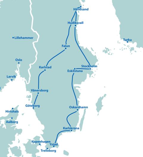 Schweden gemütlich - 17 Tage ab Göteborg/bis Ystad