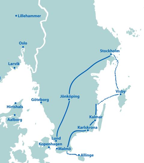 Trauminseln der Ostsee - 15 Tage ab Lund/bis Sassnitz