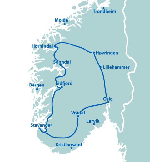 Wanderreise Norwegen - 13 Tage ab/bis Oslo