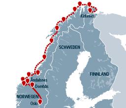 Havila mit Bahn & Schiff: Geirangerfjord & Nordische Küsten - 14 Tage ab Ålesund/bis Oslo