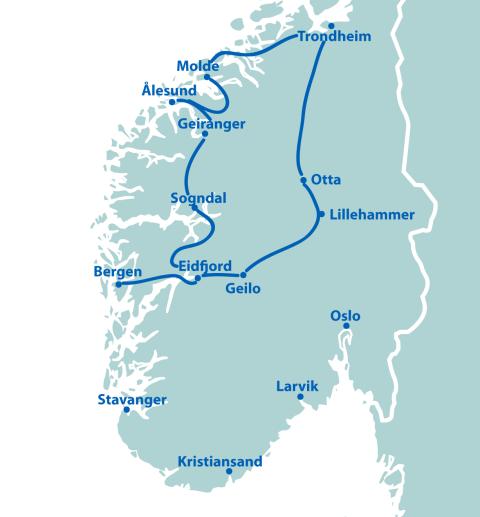 Nördliches Fjordnorwegen - 14 Tage ab/bis Bergen